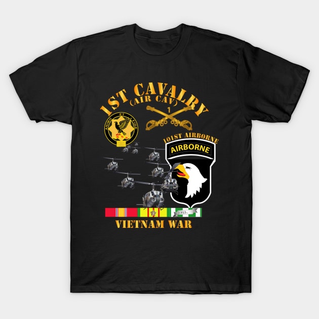 1st Cavalry (Air Cav) - 101st Airborne w SVC T-Shirt by twix123844